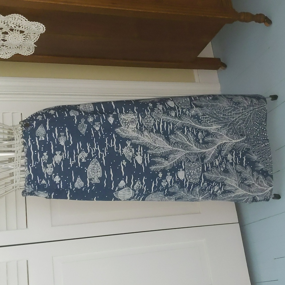 Denim wrap skirt